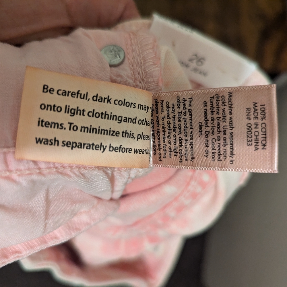Pacsun Love Me Pink Mom Jeans High Rise Denim Acid Wash Distressed Cropped- 26/2 - Picture 10 of 11